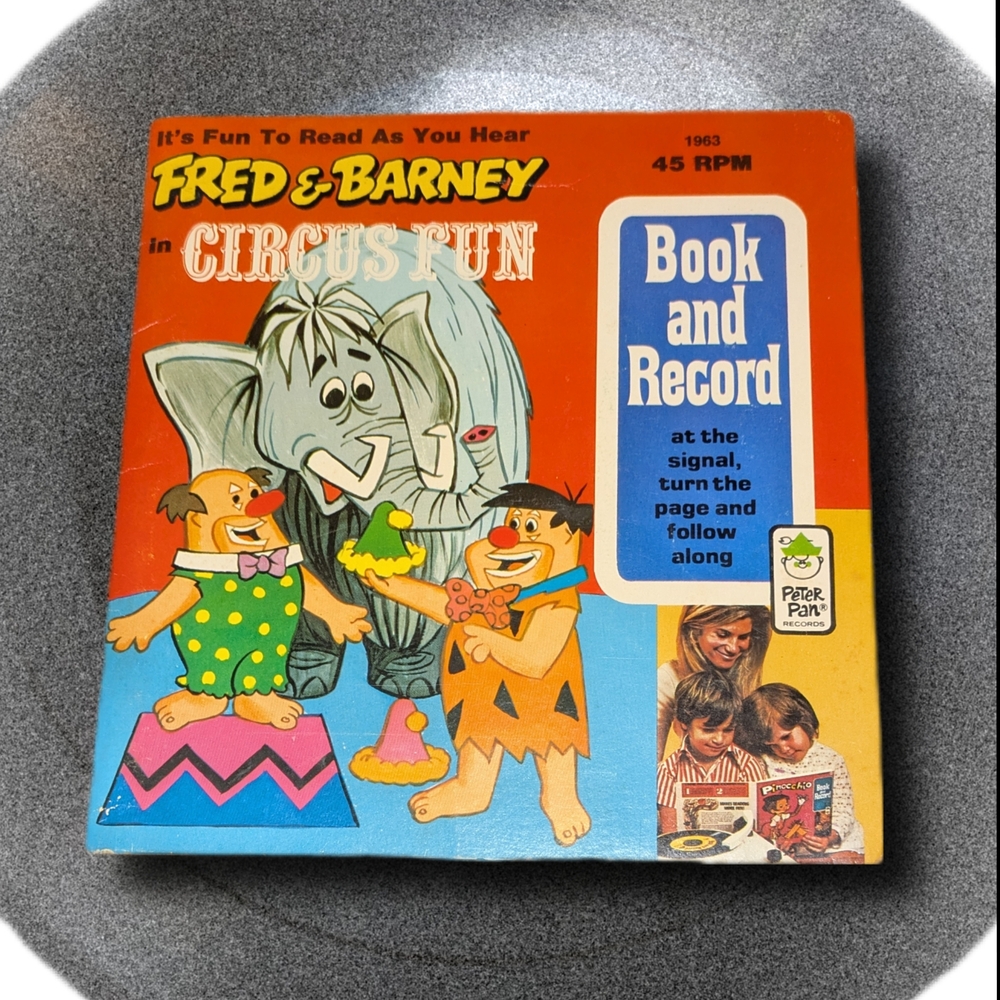 VTG 1963 Fred & Barney Circus Fun Book and Record